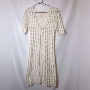 Festival Wear Crochet Cream Duster